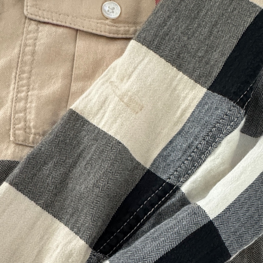 Burberry Kids Plaid Button-Down Shirt - Beige, Black, Red - Picture 6 of 11